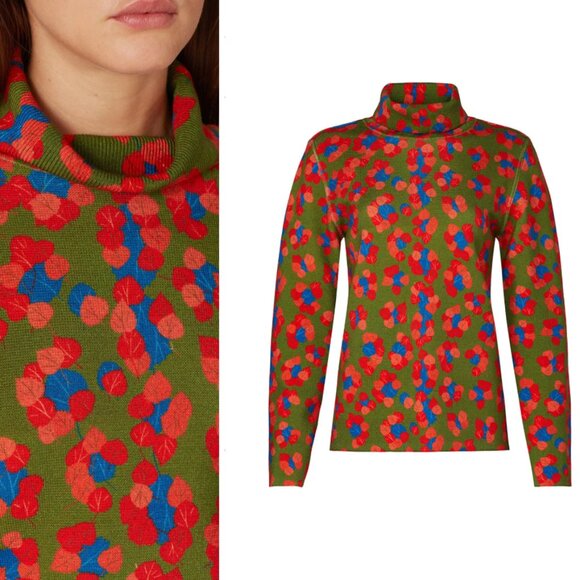 AZTECH MOUNTAIN Aspen Leopard Turtleneck Size 40